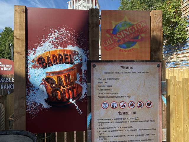 Barrel Bail Out!, Chessington World of Adventures Resort